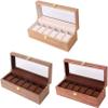 Watch Box Organizer, Wooden Watch Case with Clear Glass, 6 Compartments, Watch Holder and Display Stand (Color: view 4
