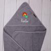 BotoBaby Personalized Embroidered Hooded Towel, 100% Cotton, 75 x 75 cm (Gray - Hood Embroidery) view 2