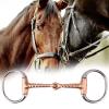 TIKATARER Full-Cheek Snaffle Bit for Horses, Stainless Steel, Copper Corkscrew Mouth view 4