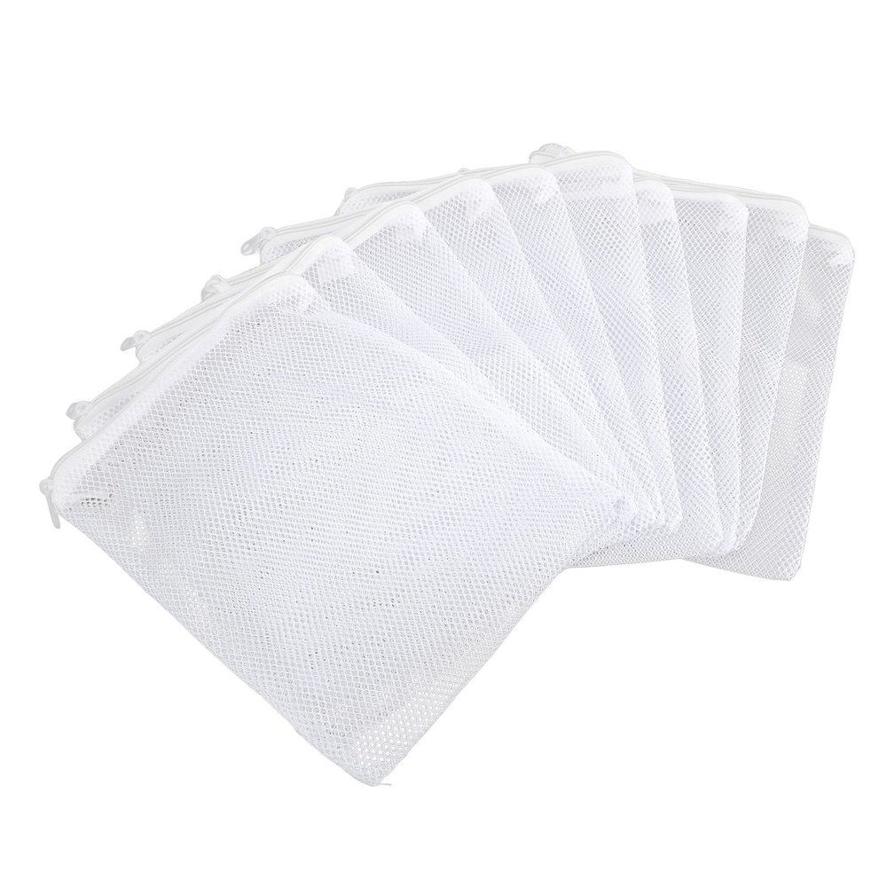 Aquarium Filter Bags, Nylon Mesh with Zipper, 10-Pack