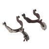 1 Pair of Horse Spurs for Men and Women, Stainless Steel, Retro Cowboy Style view 1