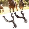 1 Pair of Horse Spurs for Men and Women, Stainless Steel, Retro Cowboy Style view 3