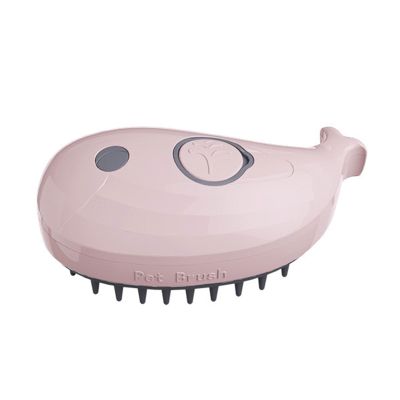 Wueiooskj Steam Cat Brush with Moisturizing Silicone Teeth, Pink