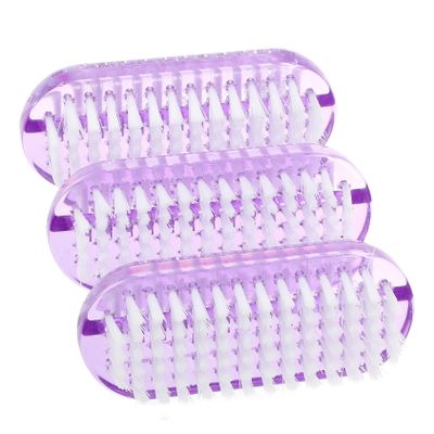 3 Double-Sided Nail Cleaning Brushes for Manicures