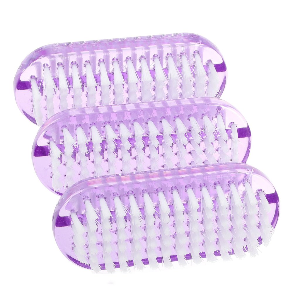 3 Double-Sided Nail Cleaning Brushes for Manicures