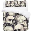 Eslifey Double Duvet Cover Set, Vintage Skull and Dollar Pattern, Soft Microfiber Bedding with 2 Pillowcases view 1