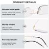 ABETOS Self-Tinting Progressive Reading Glasses, Rimless Titanium, Pink +1.0 view 4