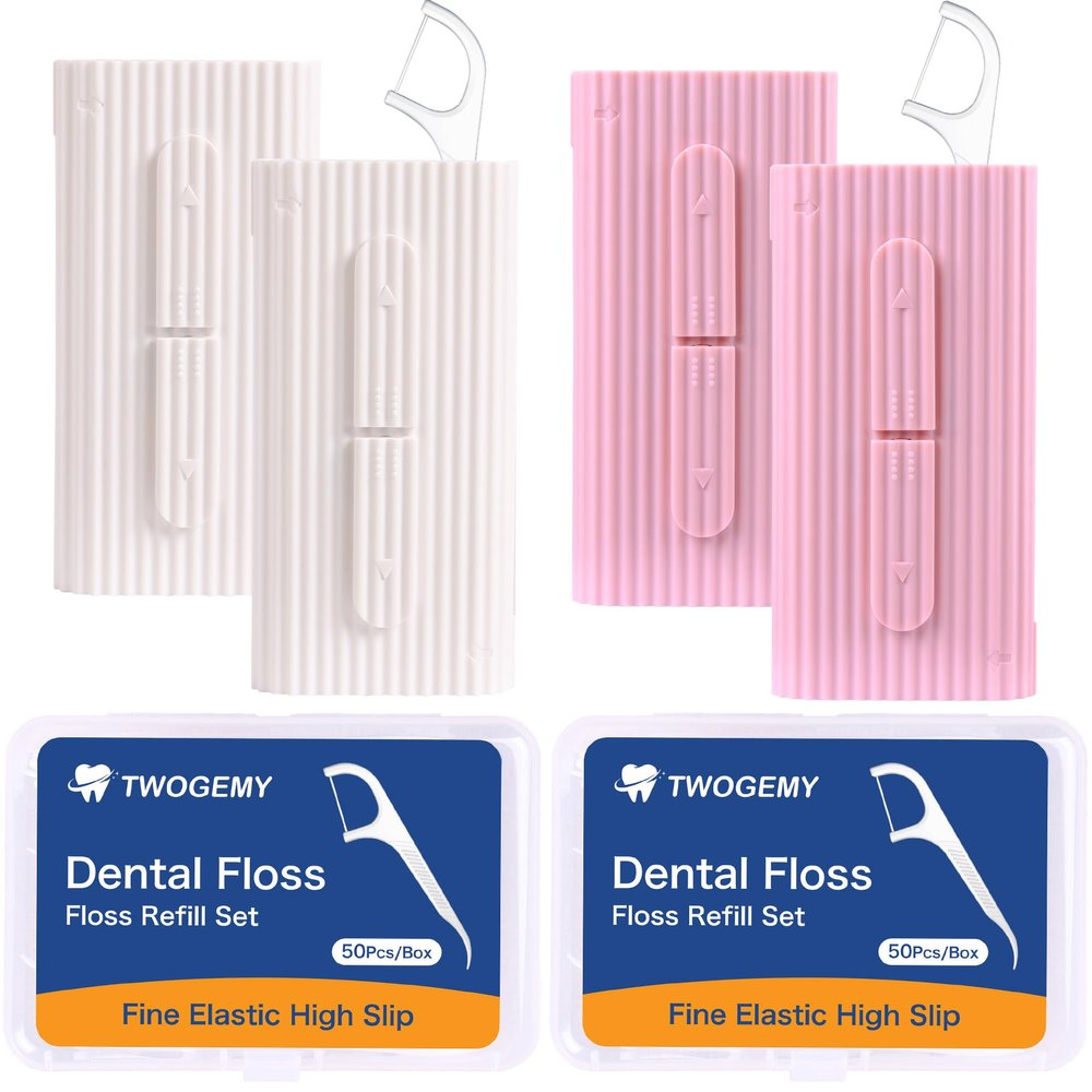 Portable Dental Floss Picks, 6 Boxes, 140 Picks for Adults