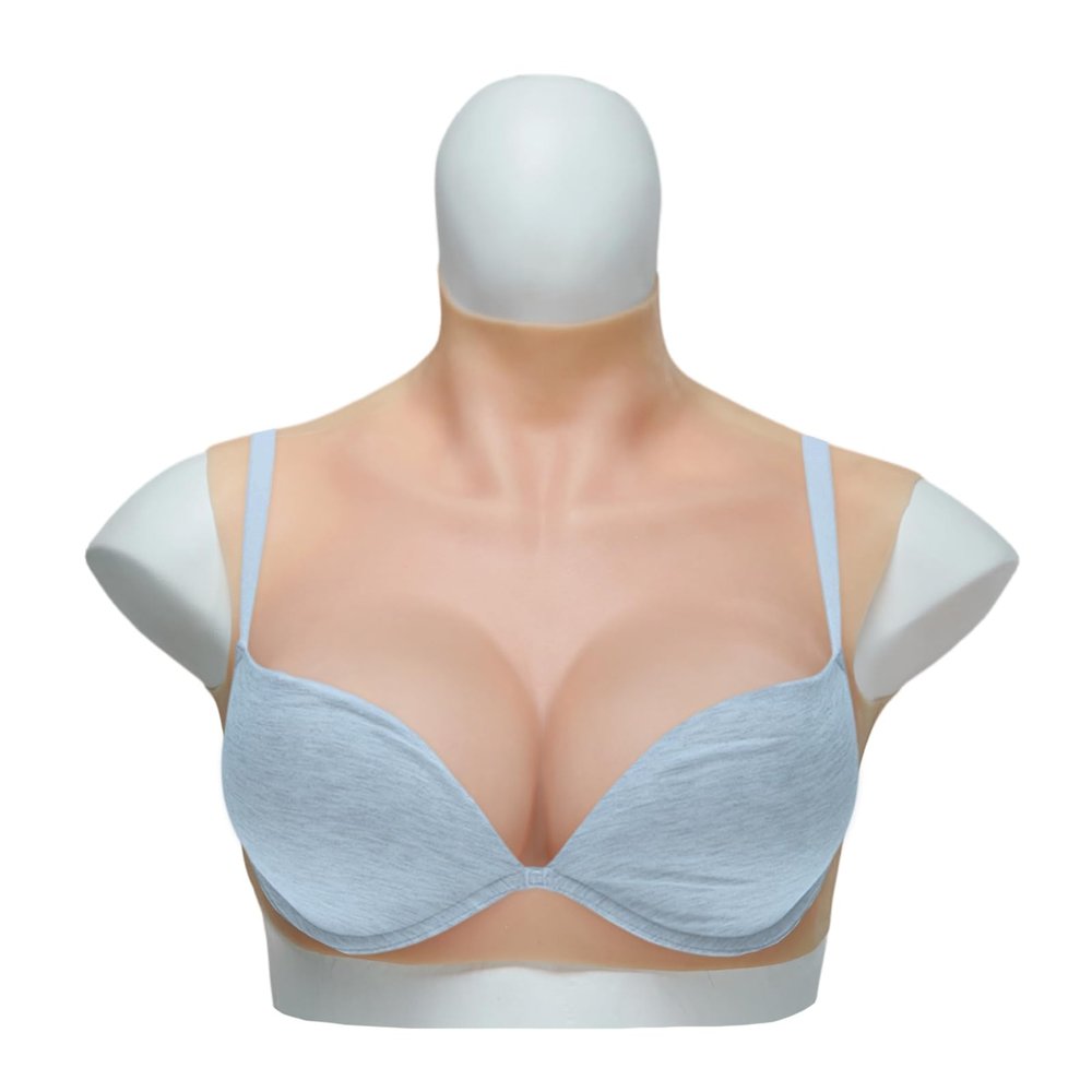 Silicone Breast Plate, B–G Cup, for Crossdressers