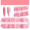 JKDSAO 12-Grid Flatback AB Pearl Nail Art Decorations, White Silver Pearls-12P-07 view 1