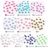 JKDSAO 12-Grid Flatback AB Pearl Nail Art Decorations, White Silver Pearls-12P-07 view 4