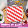WedDecor Christmas Paper Napkins, 2-Ply, Disposable, 33 x 33 cm, Red view 3