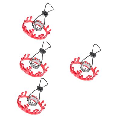 INOOMP 4-Piece Lizard Costume with Crown and Necklace for Small Pets