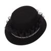 HAPINARY Adjustable Black Fabric Bowler Hat for Cats view 1