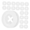 iplusmile Silicone Straw Hole Plugs, Easy to Remove, White, 30-Piece Set, Leakproof for Travel and Outdoor Use view 1