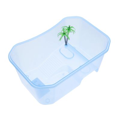 Blue Plastic Amphibian Terrarium Box with Ventilation