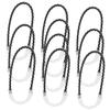 Glow-in-the-Dark Zipper Pull Extensions, 10-Pack, Plastic, White view 1