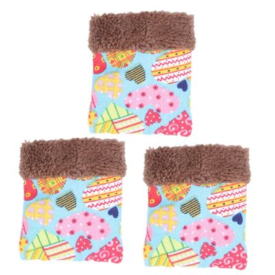WOONEKY 3-Piece Fleece Bedding Set for Small Pets