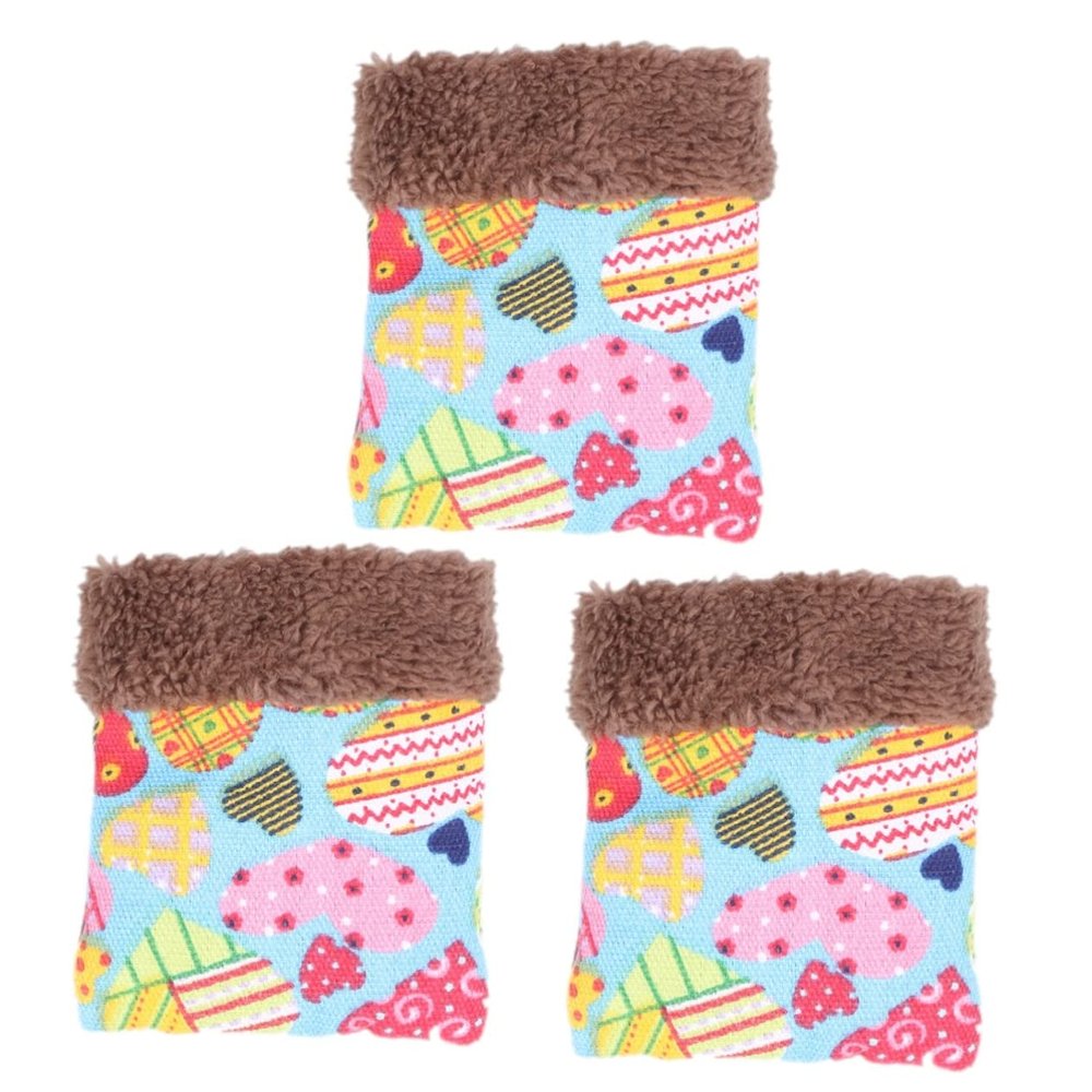 WOONEKY 3-Piece Fleece Bedding Set for Small Pets