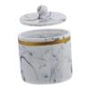 KONTONTY Resin Cotton Swab Holder with Lid, 200 ml, 1 Piece view 1
