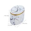 KONTONTY Resin Cotton Swab Holder with Lid, 200 ml, 1 Piece view 2