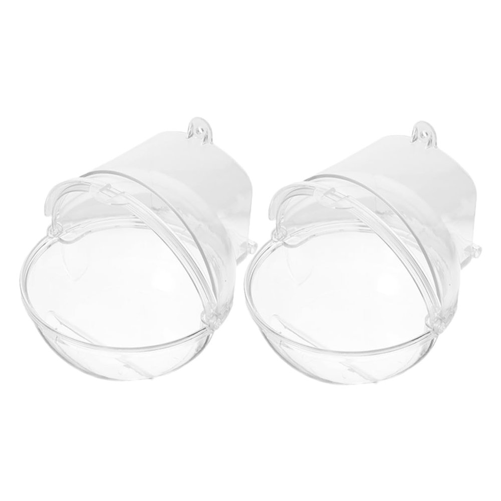 Practical Hanging Bird Bath for Cages, 2-Pack, Plastic
