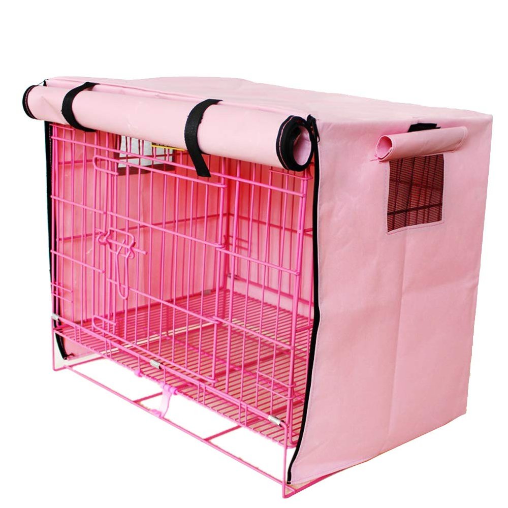 Fockety Rabbit Cage Cover with Mesh Window, Pink #20