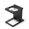 MOUMOUTEN Magnifying Glass, 10x, 28 mm Lens, Triple-Folding, Zinc Alloy, with Scale view 4