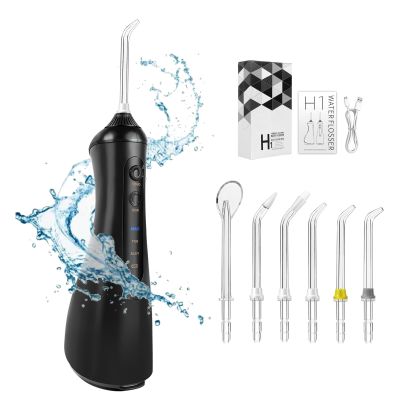 Cordless Electric Water Flosser, Rechargeable Oral Irrigator with 6 Tips