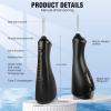 Cordless Electric Water Flosser, Rechargeable Oral Irrigator with 6 Tips view 2