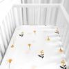 Treer Baby Fitted Sheet with Elastic, 3D Crib Sheet, Yellow Flowers, 95 x 65 x 10 cm view 4