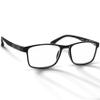 BRILO Men's Black Rectangular Reading Glasses +3.50 view 1