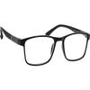 BRILO Men's Black Rectangular Reading Glasses +3.50 view 2