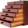 Large Wooden Jewelry Box Organizer with Lock and 5 Drawers view 4