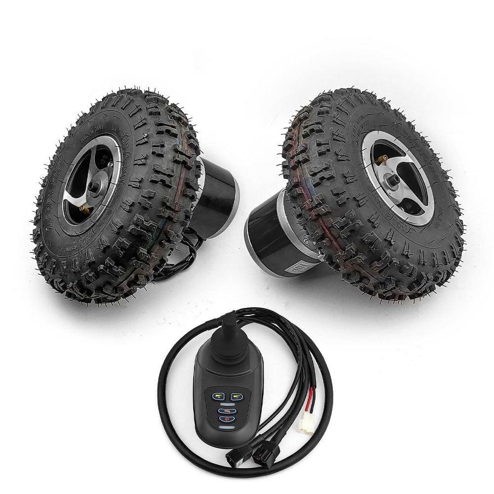 10 in 24 V 500 W Dual-Drive Motor Kit with 4.10-4 Off-Road Tires, 2WD Joystick and Remote Control