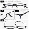 VEVESMUNDO Blue-Light-Blocking Reading Glasses, Full-Rim Metal Rectangular Readers for Men and Women, 1 pc, Light Black, +4.0 view 4