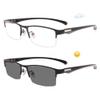 GSKDZG Men's Semi-Rimless Photochromic Progressive Reading Glasses +1.0 view 4