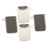 4 Black Linen Soap Bags for Lathering and Exfoliating view 1