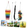 Parliky 4-Piece Hanging Wooden Chicken Toy Set with Xylophone and Vegetable Skewer view 3