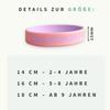 Gutmarkiert SOS Silicone Bracelet for Kids, Engraved, Seafoam–Dark Blue view 4