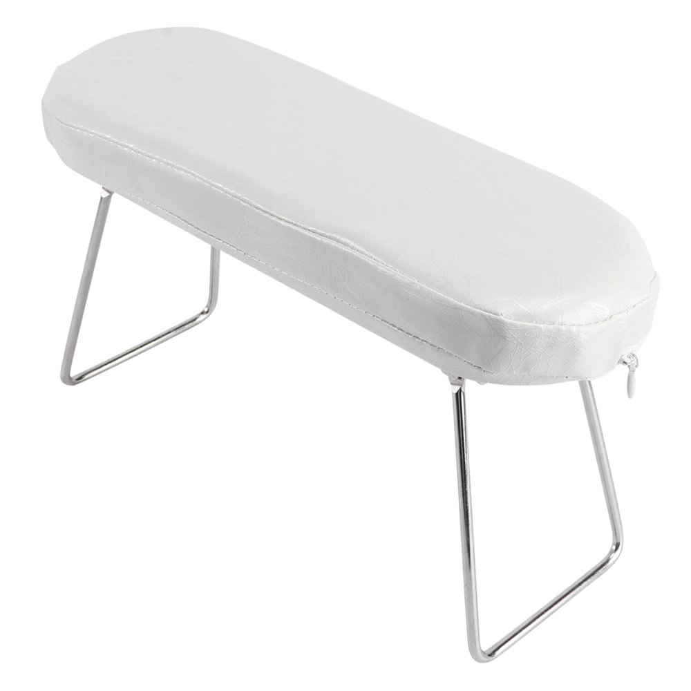FRCOLOR 1-Piece Soft Nail Art Hand Rest Cushion, White Leather