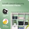 Novaliv Set of 2 Elegant 5 L Storage Baskets with Lids, Rattan Look, Black view 3