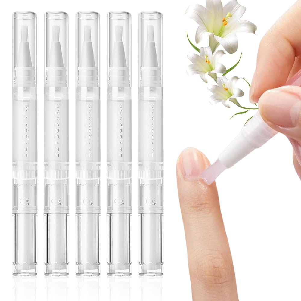 5-Piece Moisturizing, Strengthening & Brightening Nail Growth Oil Pen