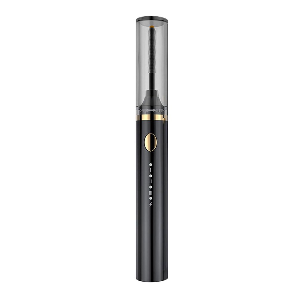 SUIOPPYUW Electric Eyelash Curler with Three Brush Heads, Black