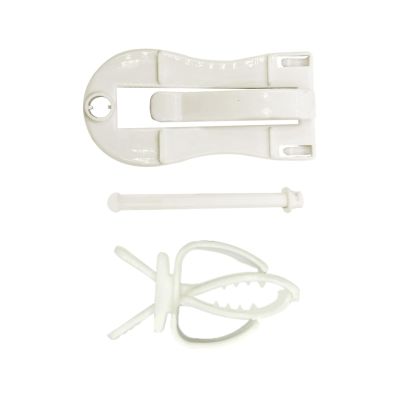 CIYODO Bird Cage Clip with Fixed Clamp, 2-Piece, Plastic, White