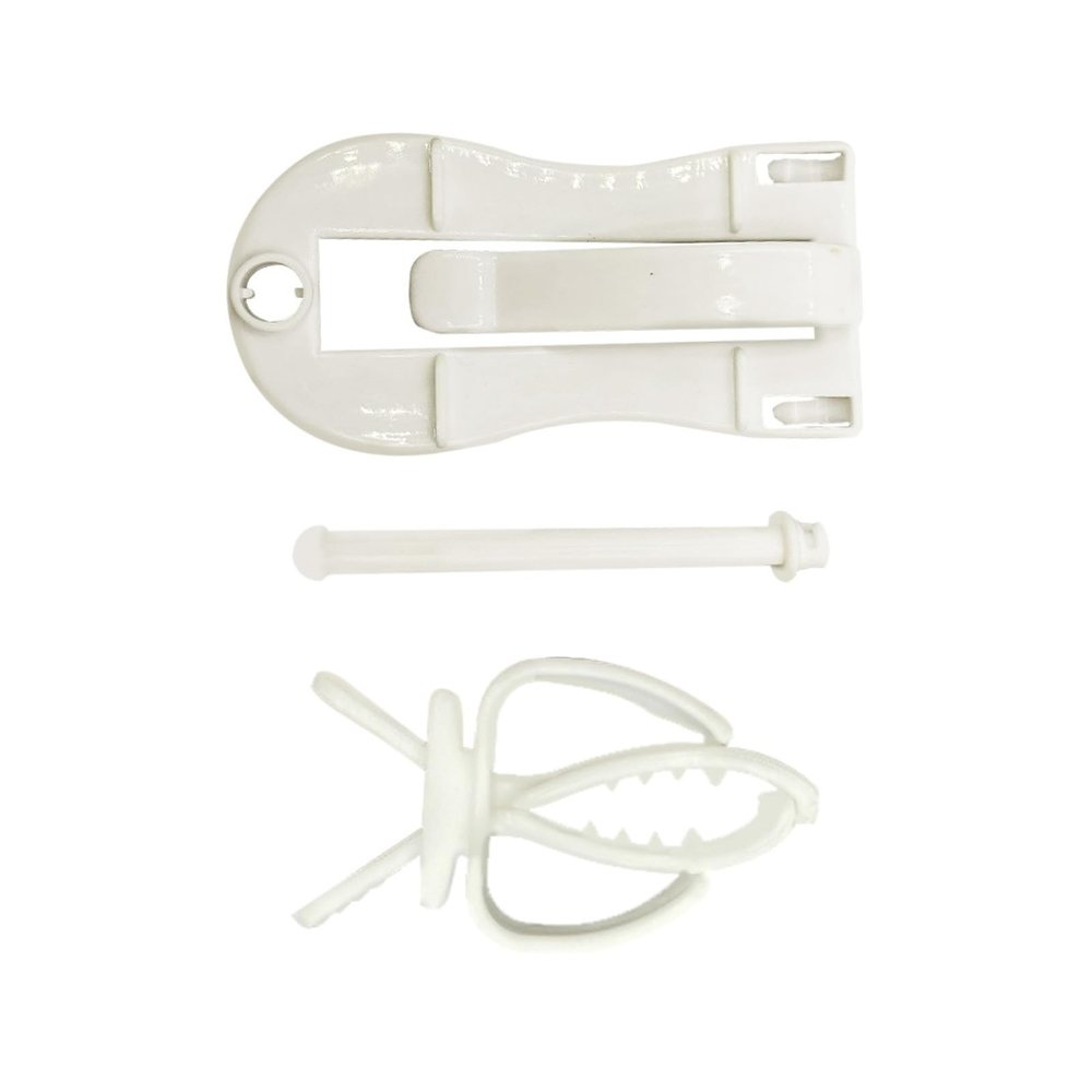 CIYODO Bird Cage Clip with Fixed Clamp, 2-Piece, Plastic, White