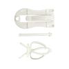 CIYODO Bird Cage Clip with Fixed Clamp, 2-Piece, Plastic, White view 1