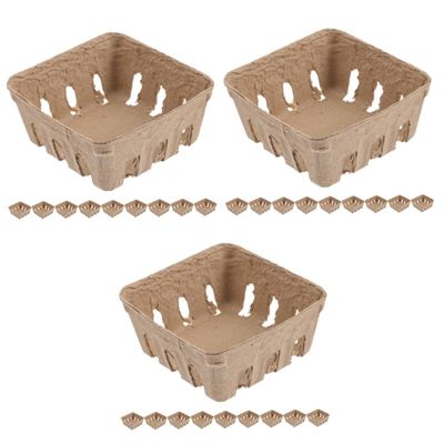 Amosfun 30-Pack Paper Berry Baskets, 10 x 10 x 4.5 cm