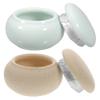 HAPINARY 2-Piece Ceramic Cosmetic Jars with Lids, Small Portable Manicure Containers view 1