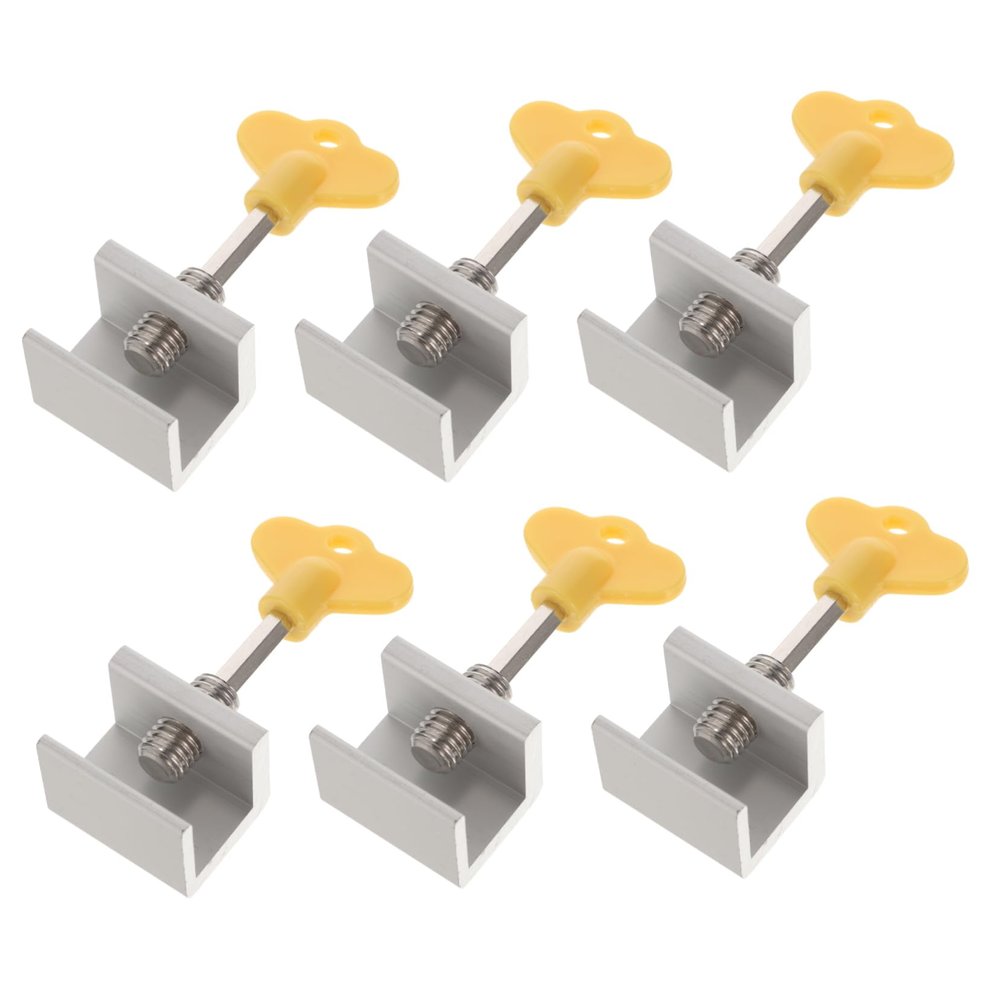 KITANDOVE 6-Pack Childproof Sliding Window Locks, Aluminum Alloy, No Tools Required